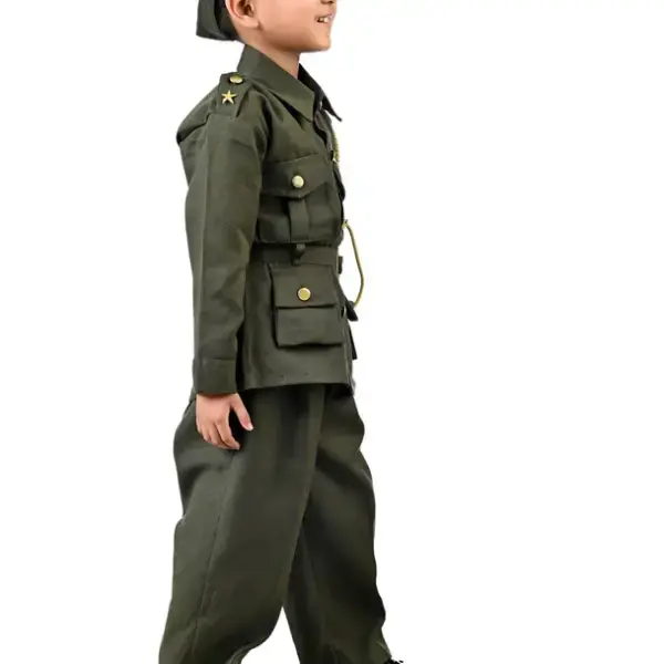 Indian Army Soldier Profession Community Helper Kids Fancy Dress Costume