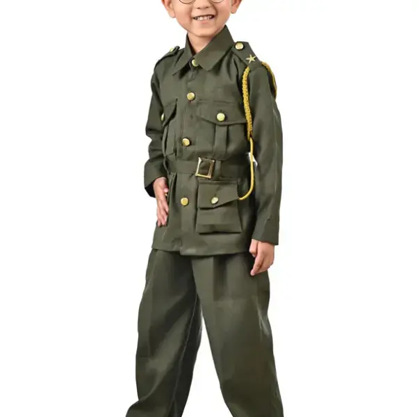 Indian Army Soldier Profession Community Helper Kids Fancy Dress Costume