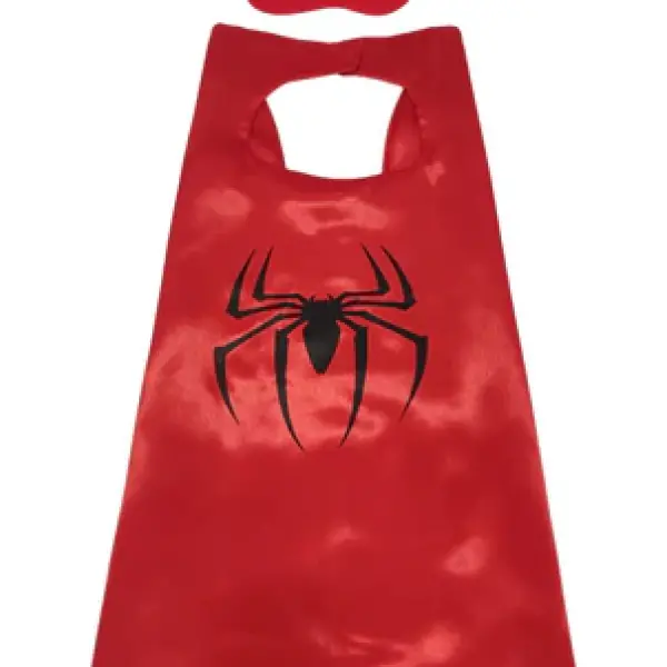 Zoom BookMyCostume Red & Yellow Cape and Masks Set for Kids - Superhero Dress Up Costumes for Boys and Girls