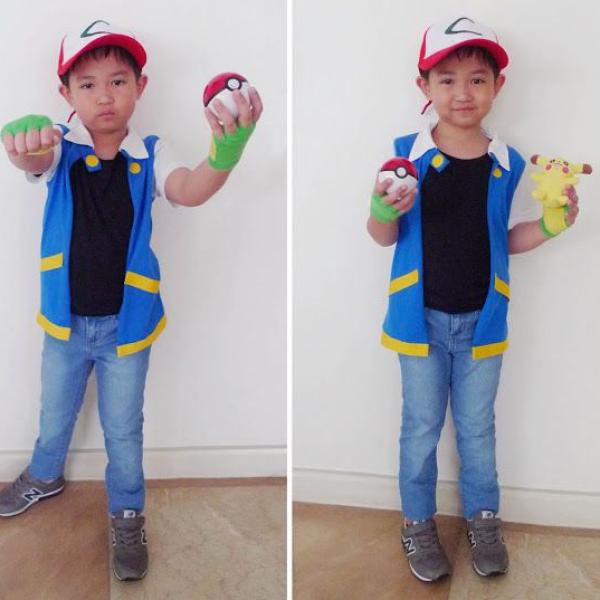 Pokemon Child's Deluxe Ash Costume - One Color - Large
